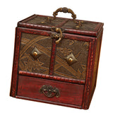 Maxbell Treasure Chest Vintage Storage Box Antique Jewelry Organizer daffodils