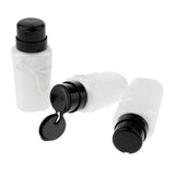 Max 3pcs 230ml Empty Nail Art Polish Cleaning Remover Bottle Pump Dispenser White
