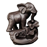 Max Elephant Shaped Backflow Incense Burner Stick Cone Holder Decor