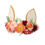 Maxbell Rabbit Ear Flower Crown Headband Easter Fancy Dress Accessory Weddings StyleA