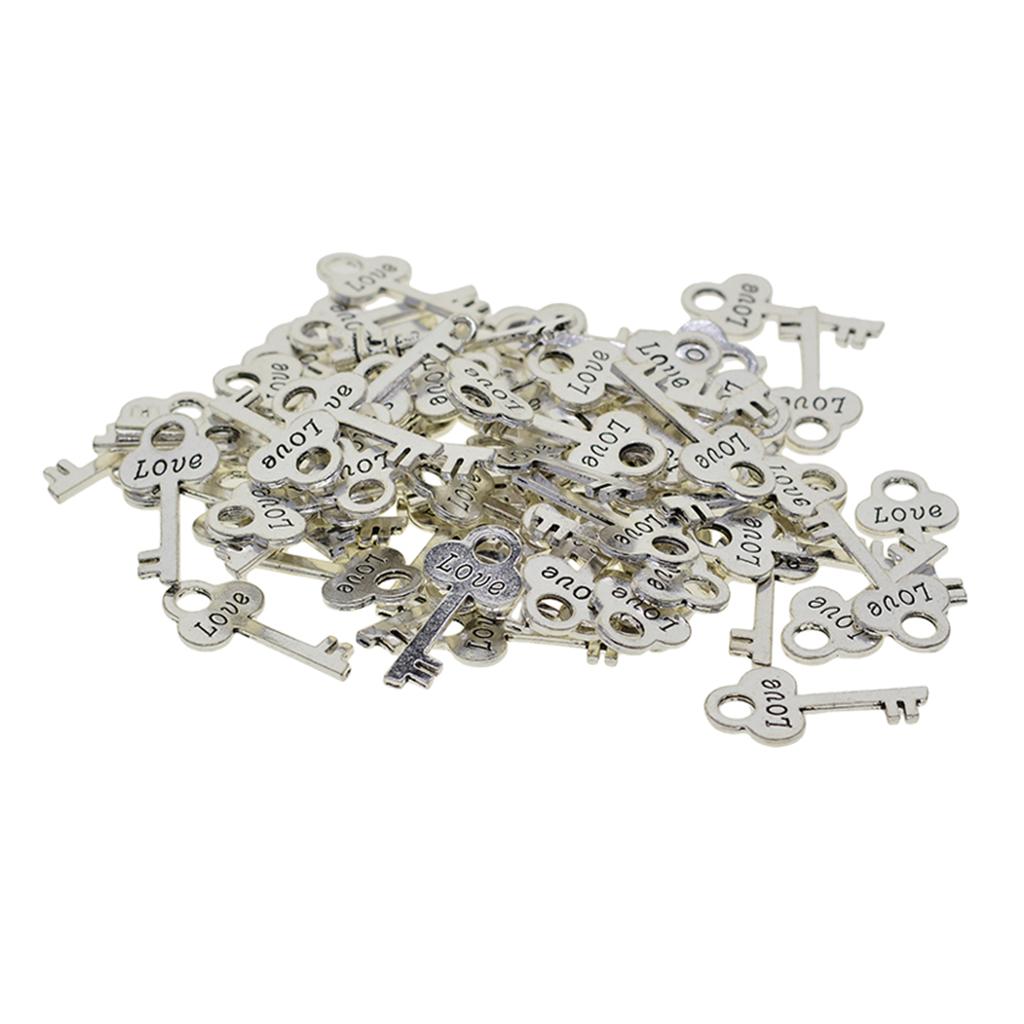 Maxbell 50pcs Cat Paw Pendants Peace Love Heart Diamond Hanging Decor love