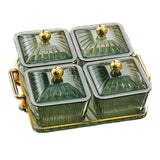Maxbell Nordic Style Divided Dishes Square for Reception Room Coffee Shop Bread 4 Grids