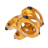 Maxbell Bike Short Stem Mountain Road Bicycle 28.6mm 1-1/8 31.8mm Handlebar Stem Gold