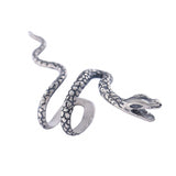 Maxbell Single 925 Silver Garter Snake Cuff Ear Clip Punk Gothic Unisex Jewelry