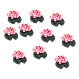 Maxbell 10pcs Lotus Model Resin Miniature Doll House Fairy Garden Home