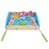 Maxbell 15PCS Toddler Wooden Magnetic Numbers Fishing Game Toy Box Set Play Activity