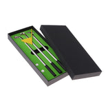 Maxbell Golf Pen Set Mini Desktop Golf Game Putting Green Flag Ballpoint Pens Yellow