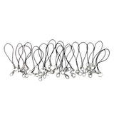 Maxbell 20pcs DIY Mobile Cellphone Keychain Lanyard Charms DIY Rope Black