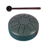 Maxbell Tongue Drum 6 Notes 3.8 inch with Mallets Mini Hand Drum for Musical Concert Porcelain color