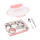 Maxbell Hermetic Lunch Box Portable for Office Traveling Work Pink