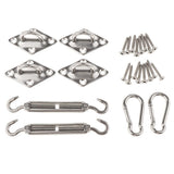 Max Quadrilateral Sun Shade Sail Stainless Steel Hardware Installation Kit 5mm