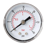 Max Metal Radial Pressure Gauge for Air Compressor TS-Y40Z8 0-2Bar 0-30psi