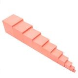 Max Wooden Cube Building Blocks Montessori Educational Material for Kids Pink