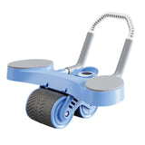 Maxbell Double Wheel Abdominal Roller for Women Body Building Home Gym Use Blue
