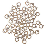Maxbell 50 Pieces Hollow Out Heart Charms DIY Crafts Necklace Earring Antique Cyan