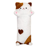 Maxbell Creative Long Plush Pillow Cat Doll for Living Room Home Birthday Gifts Brown