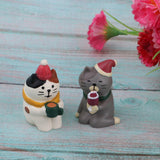 Max 1/12 Kitten Animal Model Miniature Dollhouse Figurine 2Pcs Xmas Cat