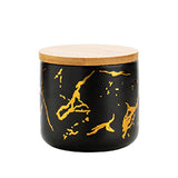 Maxbell Modern Ceramic Sugar Bowl Airtight Lids Sugar Dispenser for Home Kitchen Black S