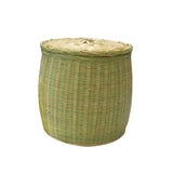 Maxbell Table Storage Basket Rustic Bamboo Woven Basket for Cosmetic Wedding Desktop 20cmx20cm