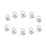 Maxbell 10 Pieces Pearl Screw Eye Pin Bail Peg Pendants Jewelry Making Findings 4mm