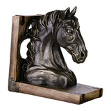 Maxbell Vintage Style Horse Head Statue Decorative Bookend Figurine for Living Room
