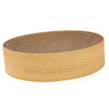 Maxbell Cat Scratcher Cardboard Bed Round Cat Scratch Pad Nest for Indoor Cats Beige