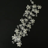 Max Chinese Wedding Traditional Flower Crystal Pearls Hair Clip Hairpin White