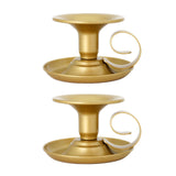 Maxbell 2Pcs Elegant Candle Holders Ornament Candlestick Event Pillar Stand