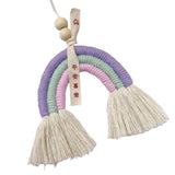 Maxbell Bohemian Tassel Pendant Chic Wall Hanging for Baby Shower Bedroom Decor Pink