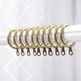 Max Pack of 10, Smooth Metal Curtain Rings Rod Pole Bronze - 28mm - Aladdin Shoppers