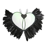 Maxbell Movable Angel Wings Photoshoot Party Prop for Adult Parades Halloween Black