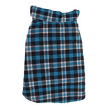 Maxbell Windproof British Style Plaid Dog Vest Winter Coat Warm Apparel Cold Weather Blue M