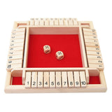 Maxbell Shut the Box Board Game Set Wood Wooden Number Fun Drinking Games Dice