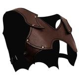 Maxbell Medieval Chest Shoulder Harness Buckles for Halloween Fancy Dress Masquerade Dark Brown