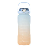 Maxbell Portable Motivational Water Bottle BPA Free for Sports Home Office Fitness Blue 1500ml