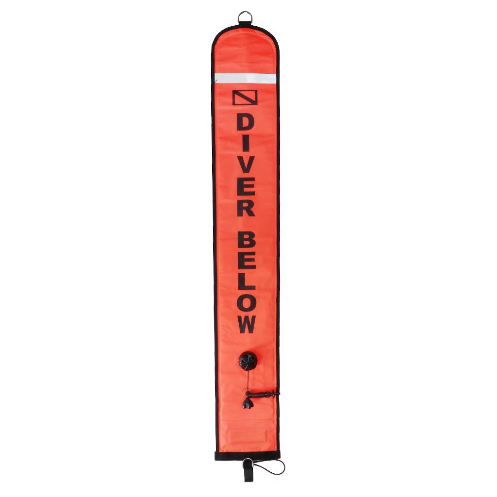 Max 5' Scuba Diving Surface Marker Buoy SMB Safe Float Sausage Signal Orange