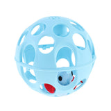 Max Funny Cat Vocal Toy Pet Play Ball With Jingle Bell Interactive Toys Blue