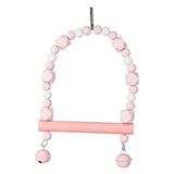 Maxbell Bird Toy Pet Hanging Ladder Bridge Climbing Swing for Conures Budgie Hamster Pink