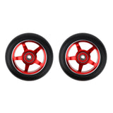 Maxbell 1 Pair Replacement 100mm Stunt Scooter Wheels with Bearing & Bushings red