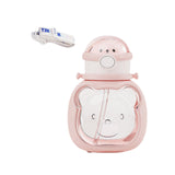 Maxbell Outdoor Sports Water Kettle Bear Astronaut Straw Cup for Picnic Sports Pink