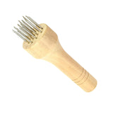 Maxbell Professional Meat Tenderizer with Wooden Handle for Marinade Turkey Beef White