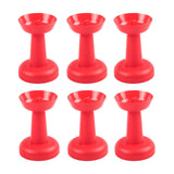 Maxbell 6 Pieces Multipurpose Ice Cream Holder Round Reusable for Countertop Parties Red