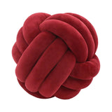Maxbell Round Knot Ball Pillow Round Photography Props for Home Decoration 22cm Red