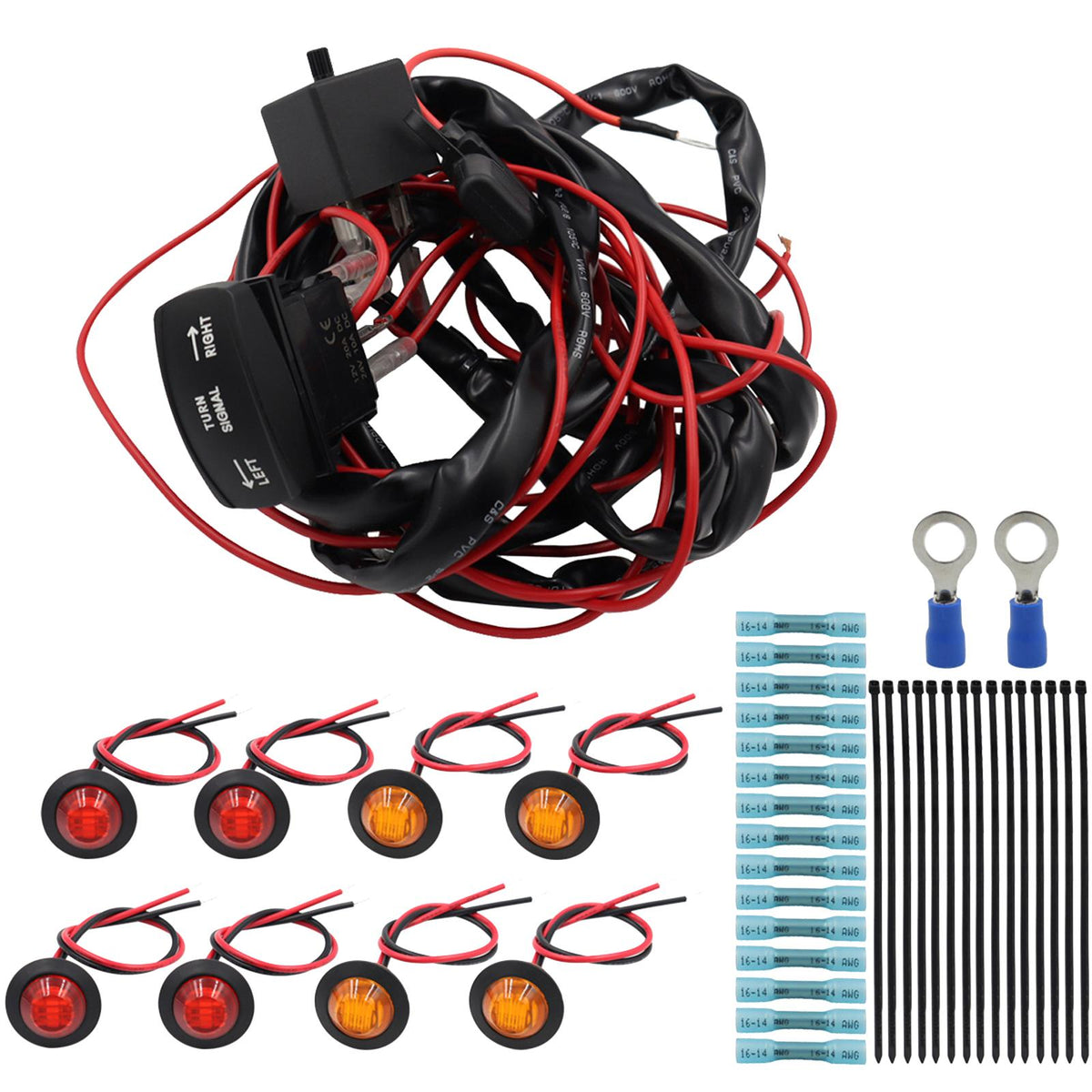 Maxbell Maxbell Turn signal Harness Harness for ATV Accessories High Performance Horizontal