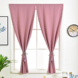Max 2 Panel Self Adhesive Window Blackout Curtains Drapes Pink 1.2x1.5m