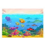 Maxbell Fish Tank Landscape Poster Fish Tank Wall Background Wallpaper  61x41cm