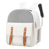 Maxbell Cat Carrier Backpack for Cat & Small Dog Breathable for Outdoor Outing Beige