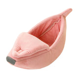 Maxbell Maxbell Banana Cats Bed House Cat Cuddle Supplies Warm for Rabbit Pink L