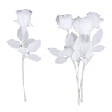 Maxbell Polyester Roses Halloween Table Centerpieces Party Decor all white