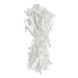 Max 20 Meters Artificial Fabric Leaf Garland Ribbon Trims DIY Crafts White